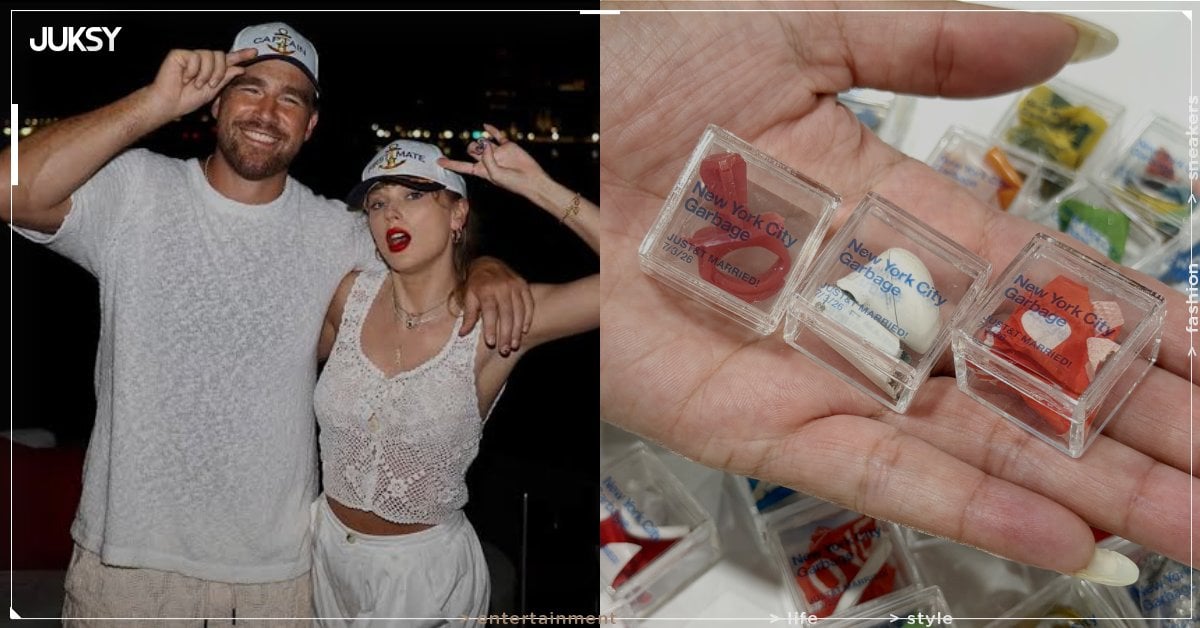 泰勒絲 Taylor Swift、Travis Kelce 婚禮垃圾能賣錢!藝術家蒐集周邊廢棄物,50 件秒售賺近 4 萬台幣!