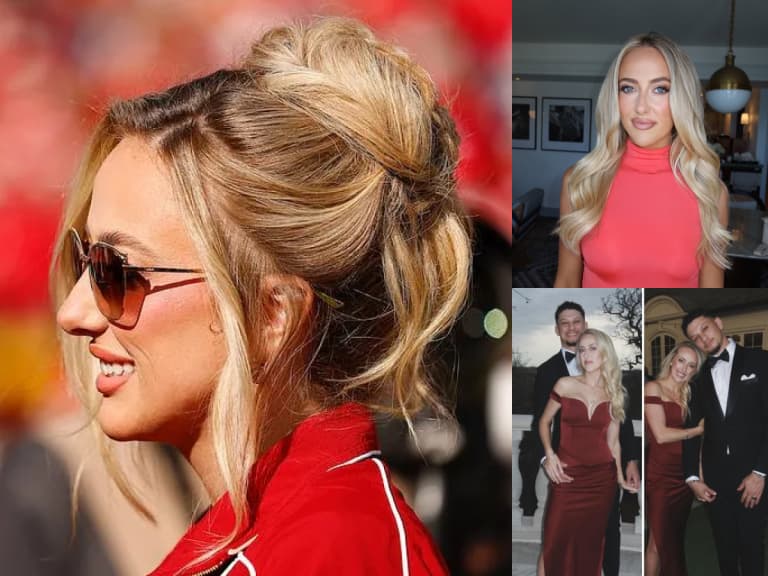 布蘭特妮·馬霍姆斯 Brittany Mahomes 婚禮造型大翻身!1690美元珊瑚禮服一穿網友全瘋狂:「被這色系迷住了!」