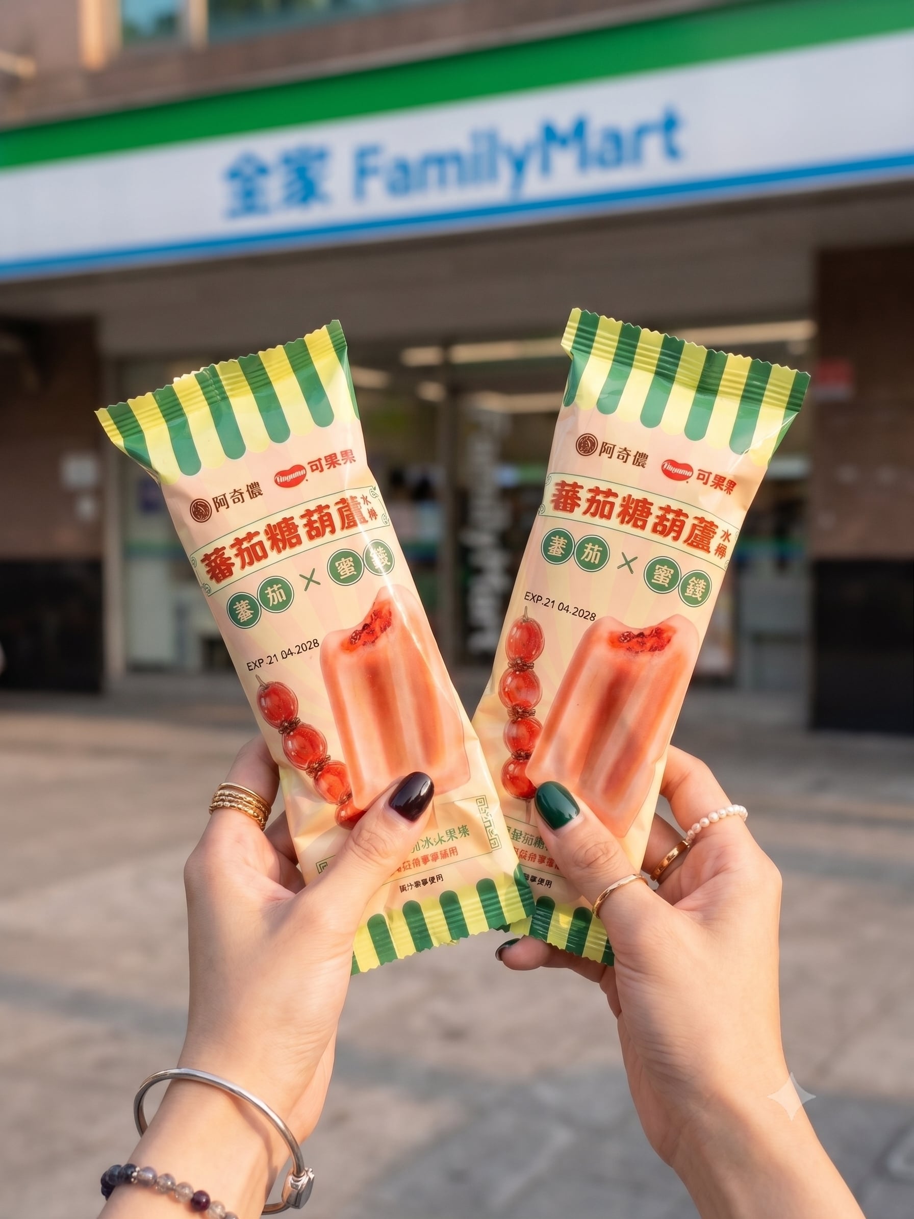 全家推出阿奇儂 × 可果美「番茄糖葫蘆冰棒」！ Threads 網友大讚：「酸甜又消暑！」