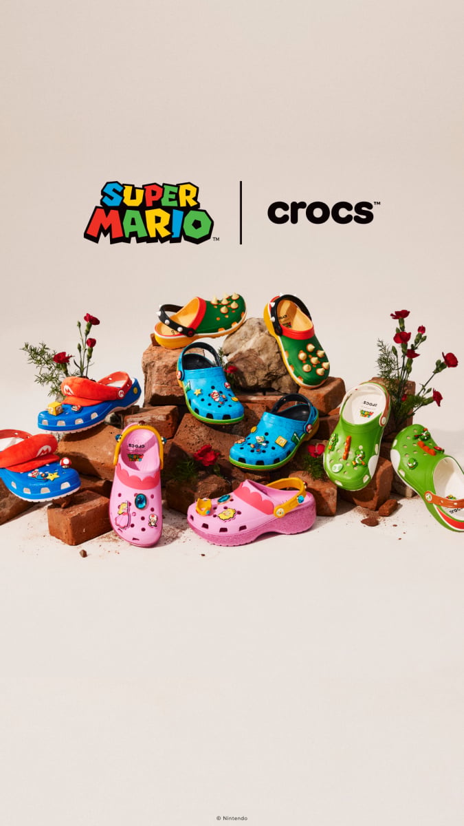 超級瑪利歐 x Crocs 洞洞鞋聯名系列正式發表!瑪利歐、耀西、碧姬⋯角色元素注入粉絲必收!