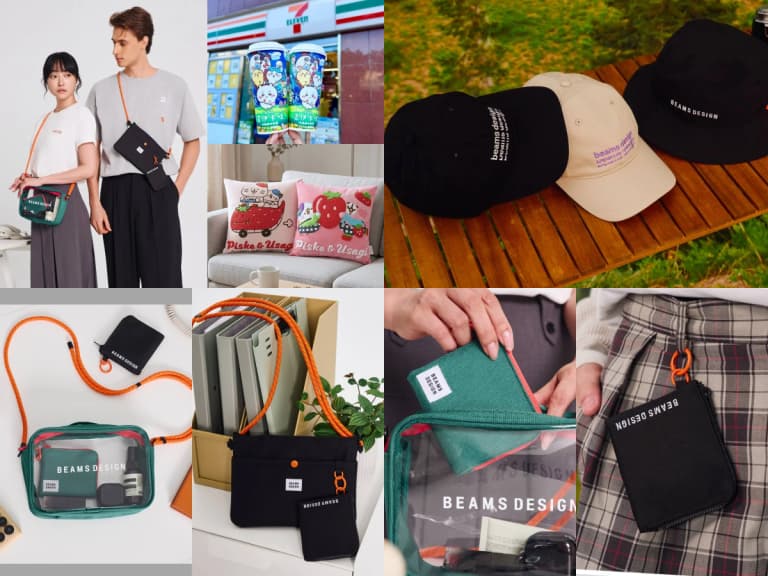 7-ELEVEN×BEAMS聯名19款周邊7/22開賣！側背包、雨傘、保溫杯必收，吉伊卡哇27款集點也來了
