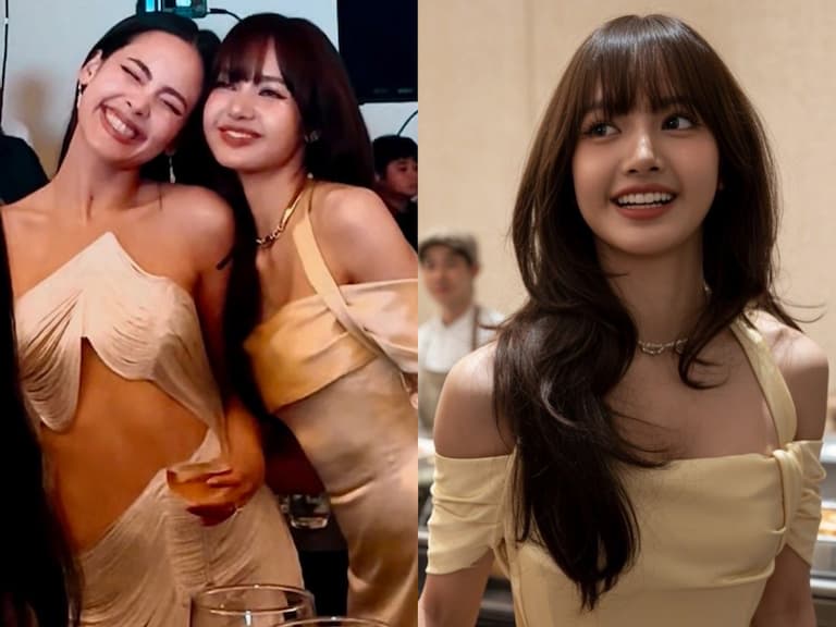BLACKPINK Lisa 驚喜現身泰國演員 Nadech、Yaya 婚禮!香檳禮服出席美翻全場!