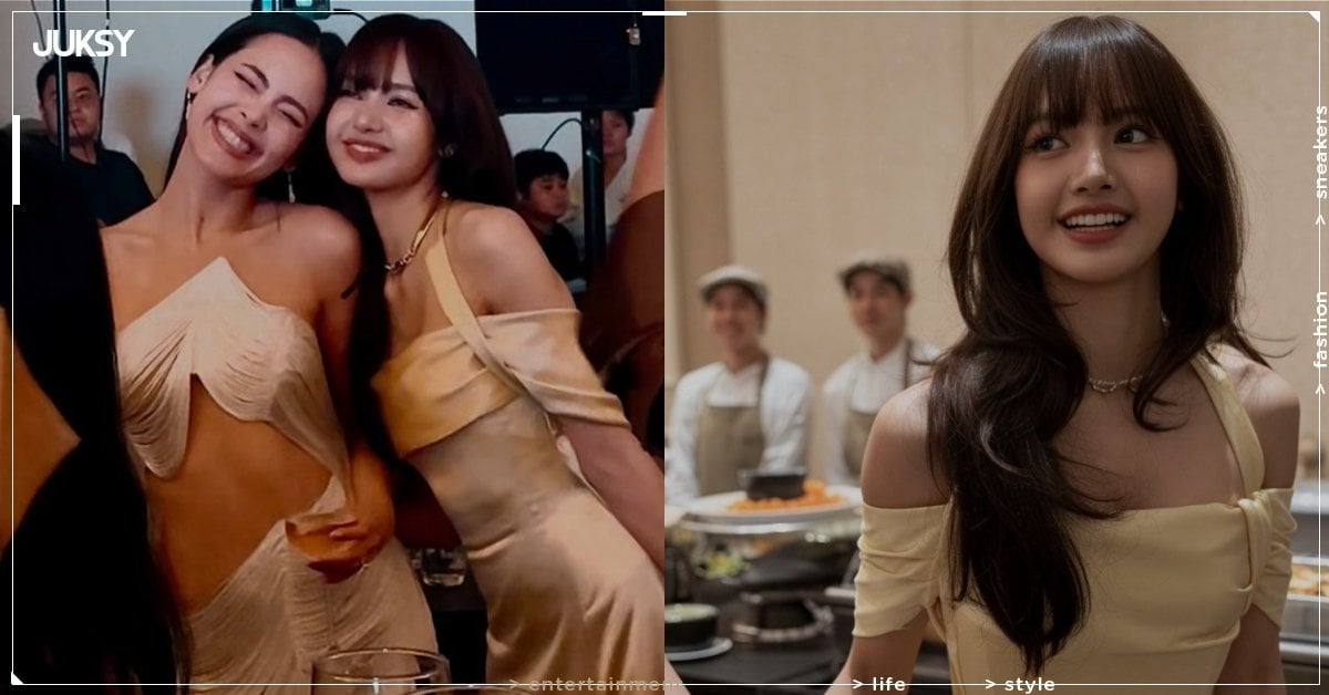 BLACKPINK Lisa 驚喜現身泰國演員 Nadech、Yaya 婚禮!香檳禮服出席美翻全場!