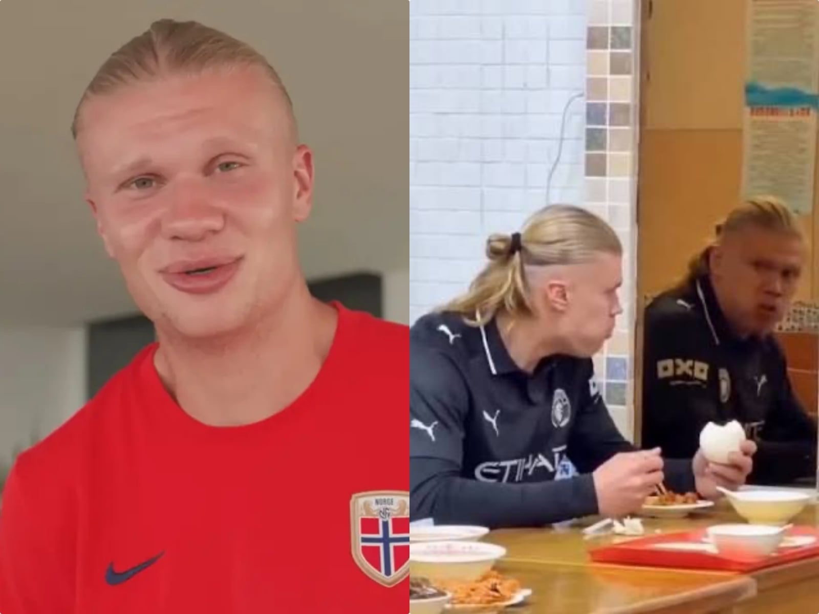 哈蘭德 Erling Haaland 首度回應本人迷因！點名「這兩張」親回：「真的很好笑！」