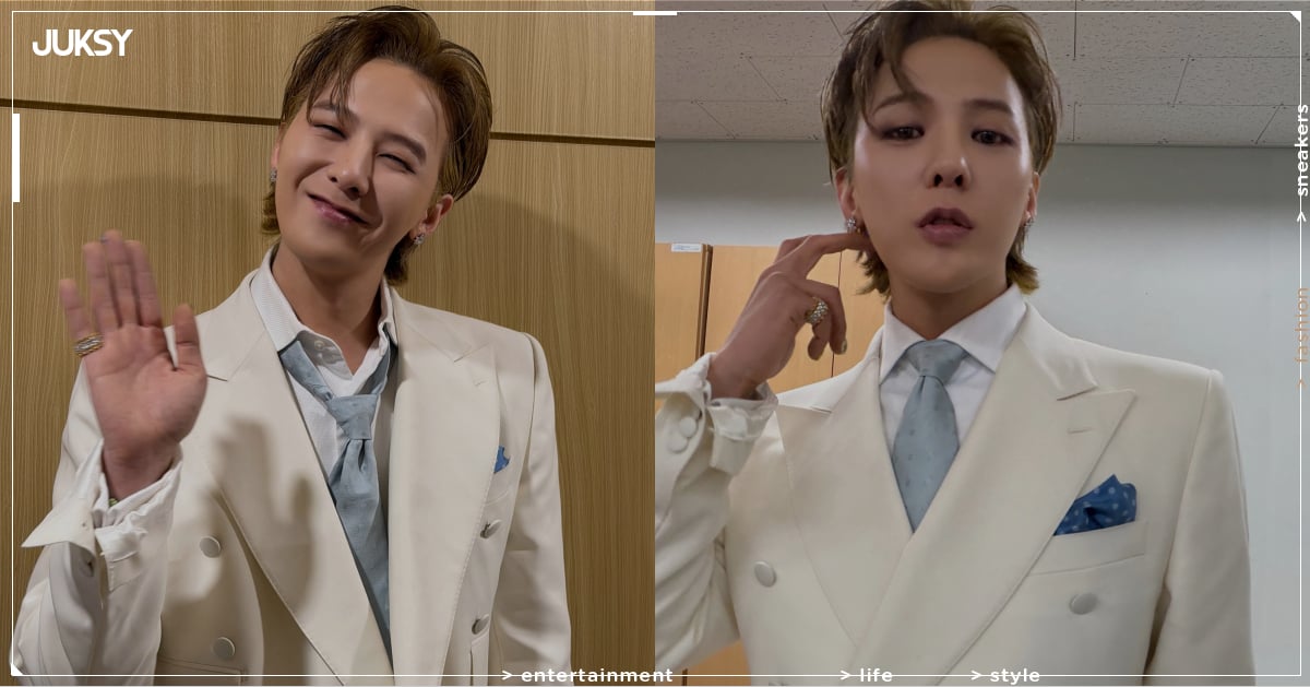 GD 權志龍身穿 Dolce&Gabbana 全白西裝亮相帥出新高度!網瘋喊:「白馬王子!」
