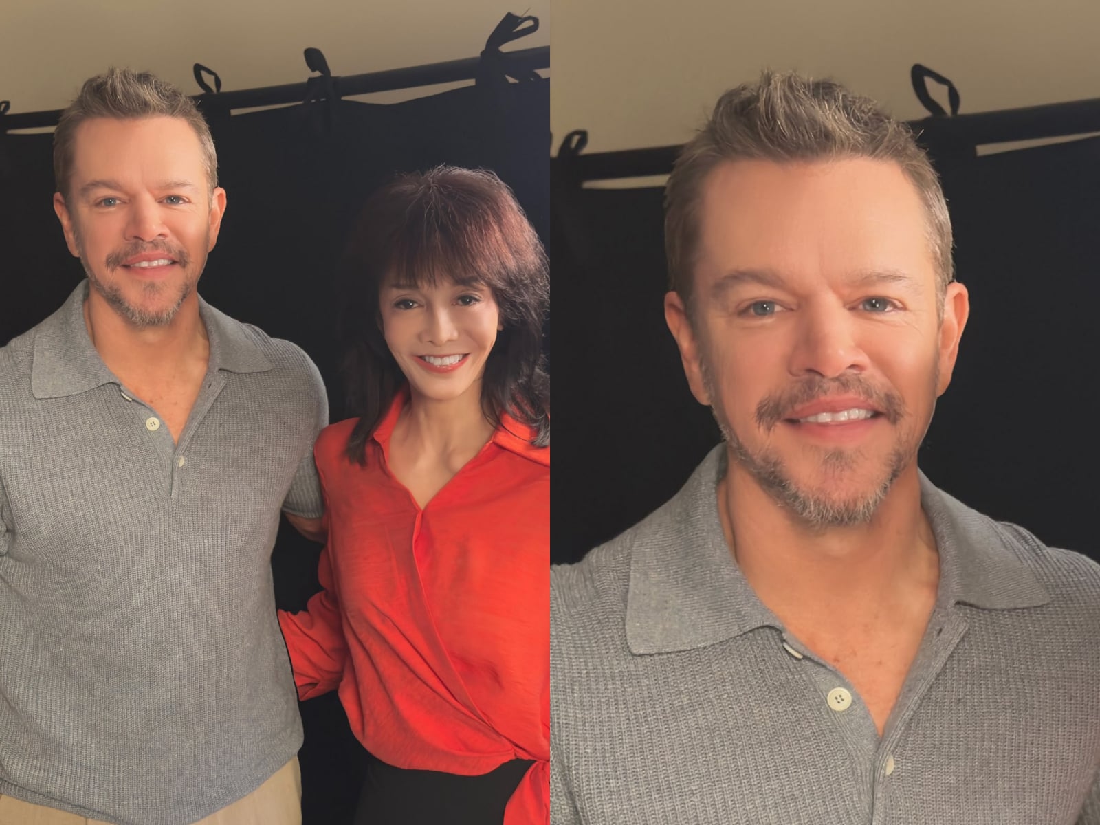 《奧德賽》麥特戴蒙 Matt Damon 和主持人合照被濾鏡回春！55 歲嫩成 20 歲網笑翻：「至少她沒有自私只 P 自己！」