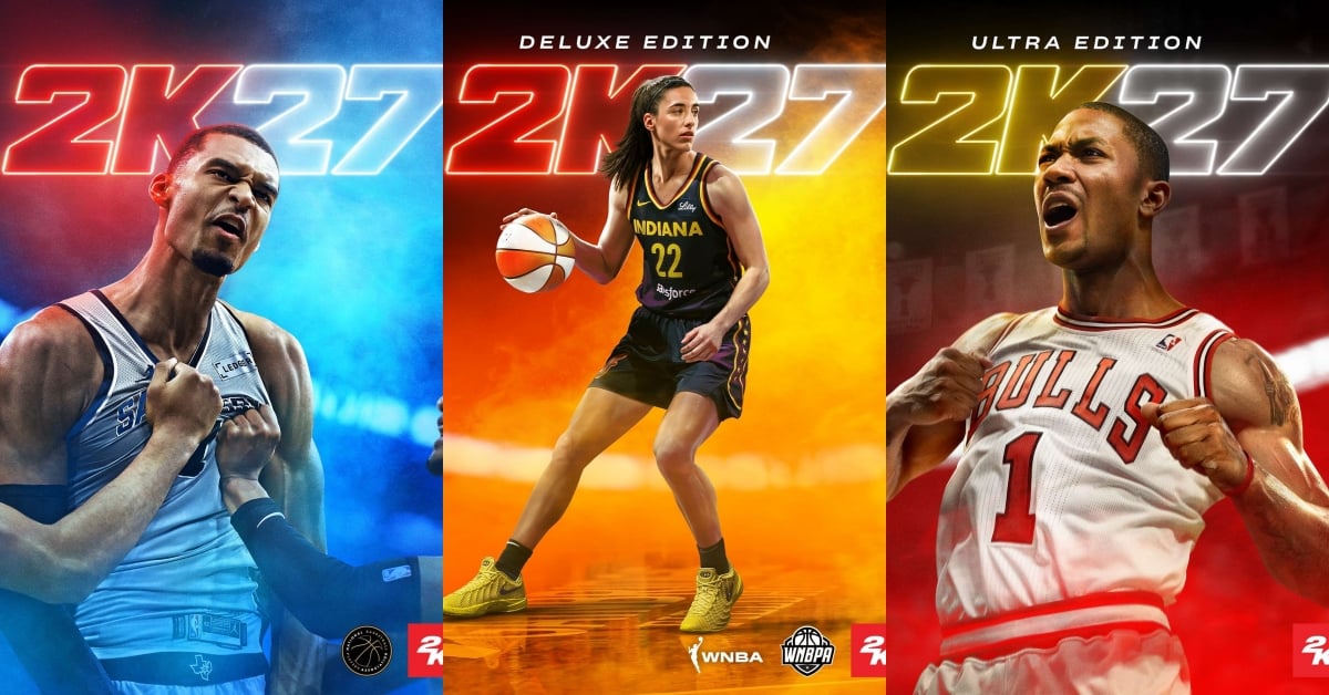 NBA 2K27 三大封面球星出爐！文班亞馬、飆風玫瑰、克拉克各領風騷，9 月 4 日全球上市！