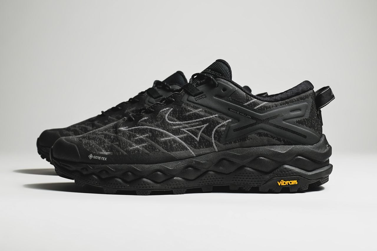 Mizuno-WAVE-MUJIN-LS-GTX-黑色防水越野跑鞋-美津濃