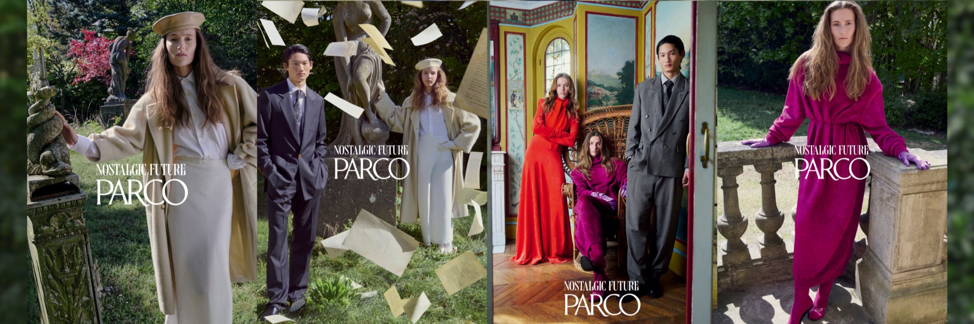 PARCO 2026 年秋冬系列廣告大片公開！攜手前《Purple》藝術總監 Christophe Brunnquell，交織過去與未來的「NOSTALGIC FUTURE」