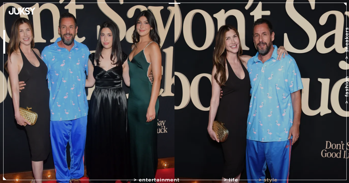 亞當山德勒 Adam Sandler 攜妻女紅毯亮相！17歲女兒桑妮首映搶鏡，翡翠綠禮服閃耀全場！