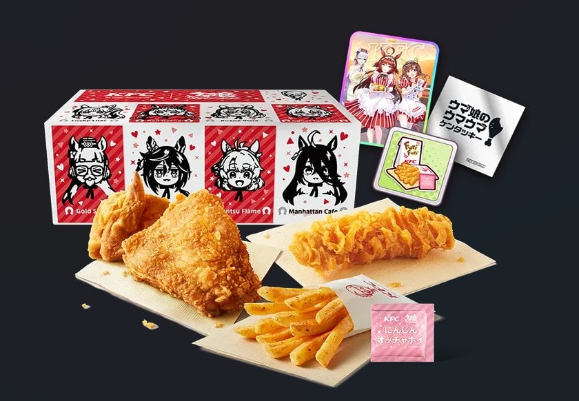 KFC × 賽馬娘聯名爆紅!史上首創原創商品登場,18款卡片+遊戲SSR序號一次集滿!