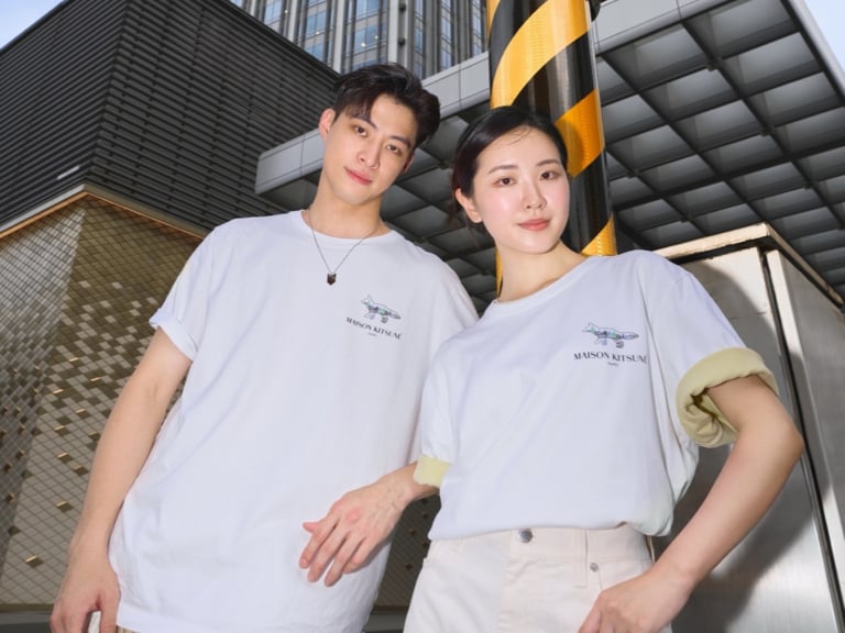 Maison Kitsuné 推出台北城市限定T恤！101大樓藏進小狐狸身體、刺繡工藝狂讚必收！