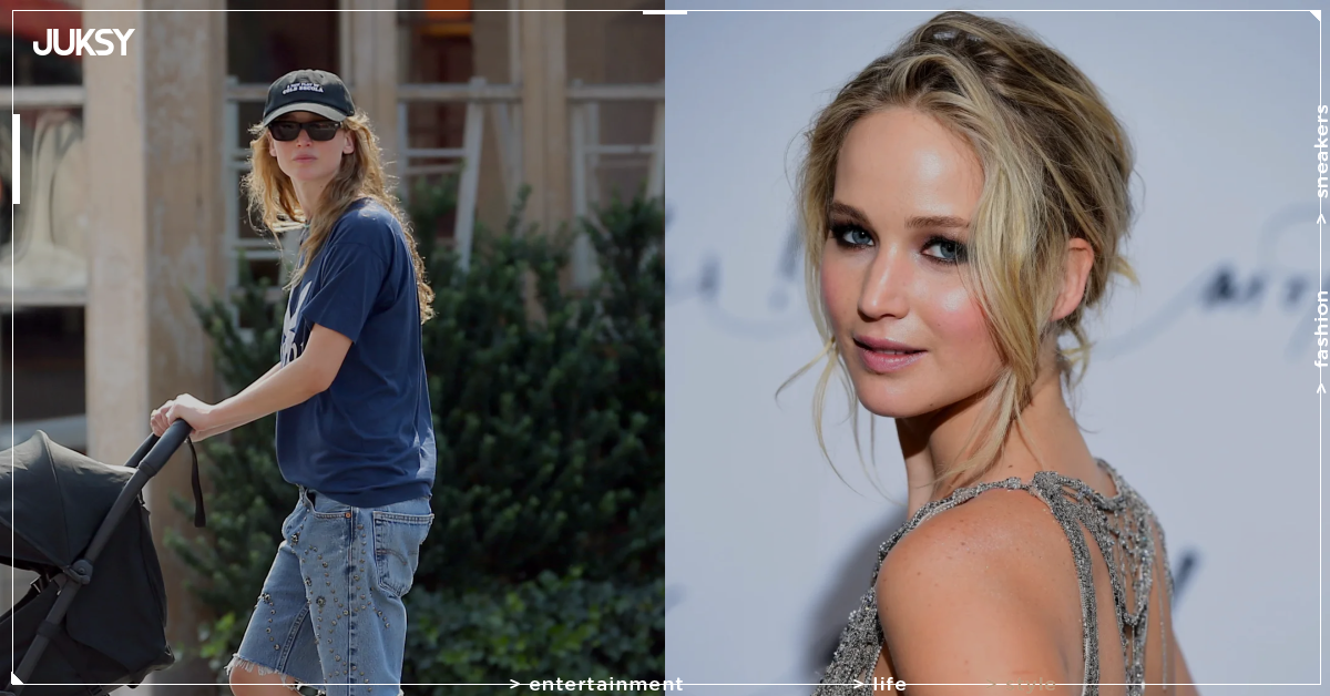 珍妮佛勞倫斯 Jennifer Lawrence 36歲生日曝街頭穿搭！牛仔短褲配復古上衣意外圈粉