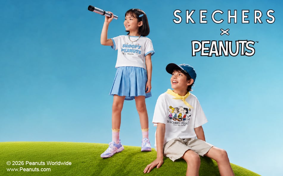 SKECHERS 攜手 PEANUTS 推全新聯名童裝!SNOOPY 紅色狗屋、Woodstock 萌翻設計⋯粉絲驚呼:這個夏天被療癒了!