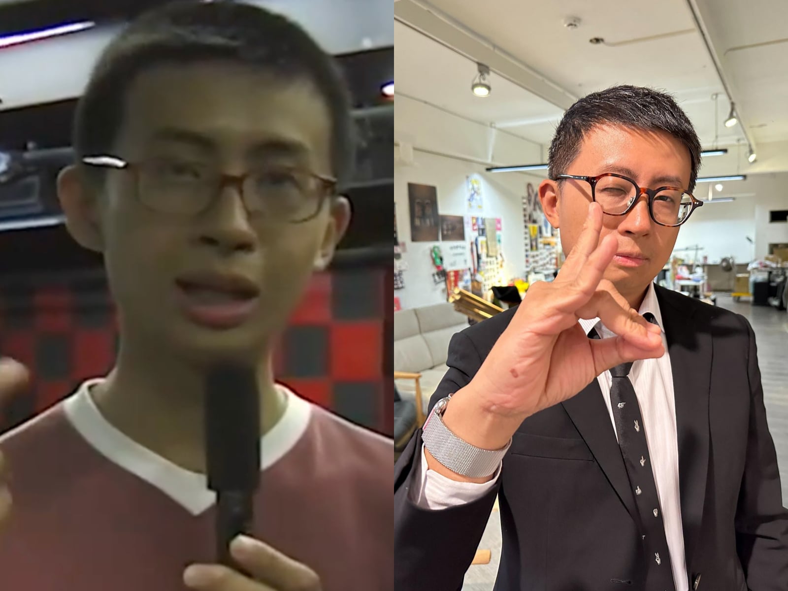 呱吉 22 歲青澀影片被挖出！平頭紅框眼鏡配萬年口頭禪，本尊喊：「這影片到底為何又浮起來？」