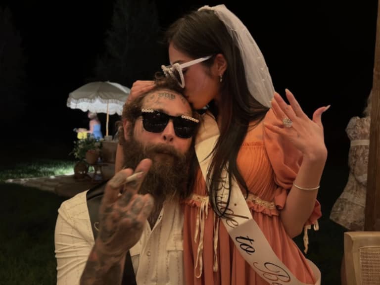 Post Malone 與造型師 Christy Lee 訂婚了！親友見證求婚現場、超大顆鑽戒秀幸福！