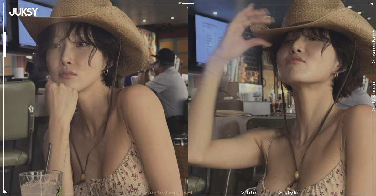 MAMAMOO 華莎德州街拍曝光!超大牛仔帽配滑裙洋裝,性感率性造型掀熱議!