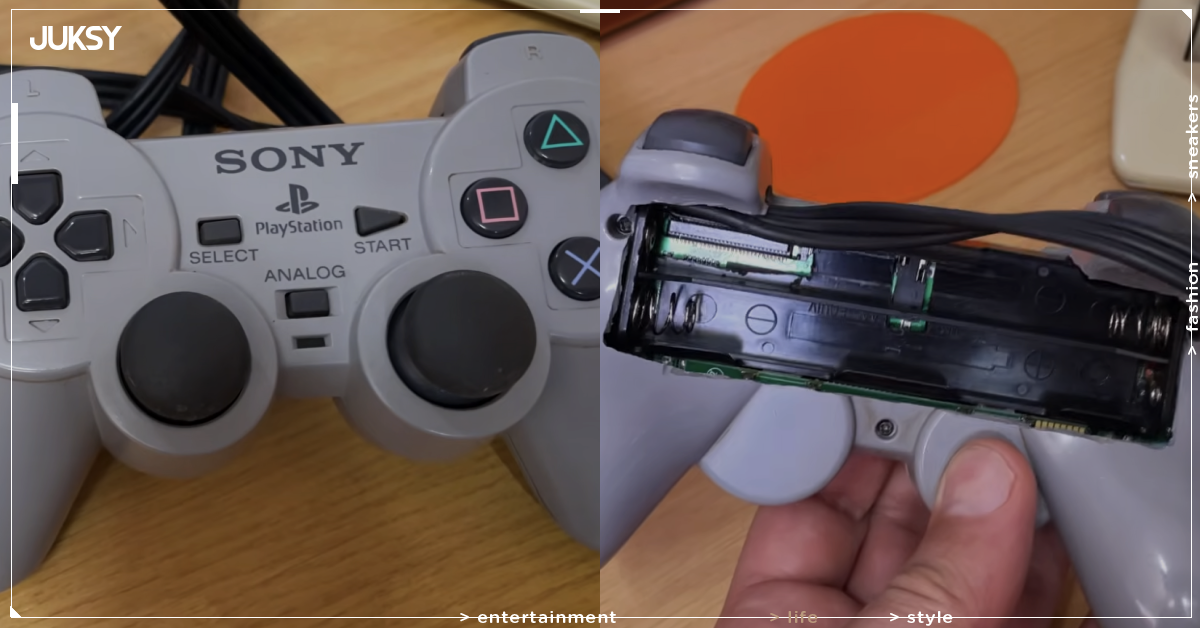 Sony 神秘 PS1 原型機「PlayStation Pulga」曝光!整台主機塞進手把,4 顆電池可玩 20 小時!