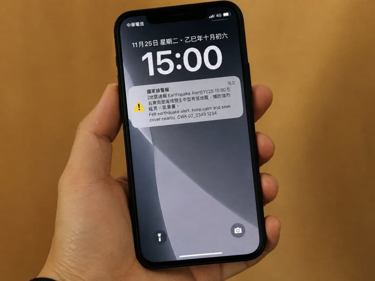 台灣地震警報聲變了！iPhone 突響啾啾聲嚇壞網友：「原來是新功能！」