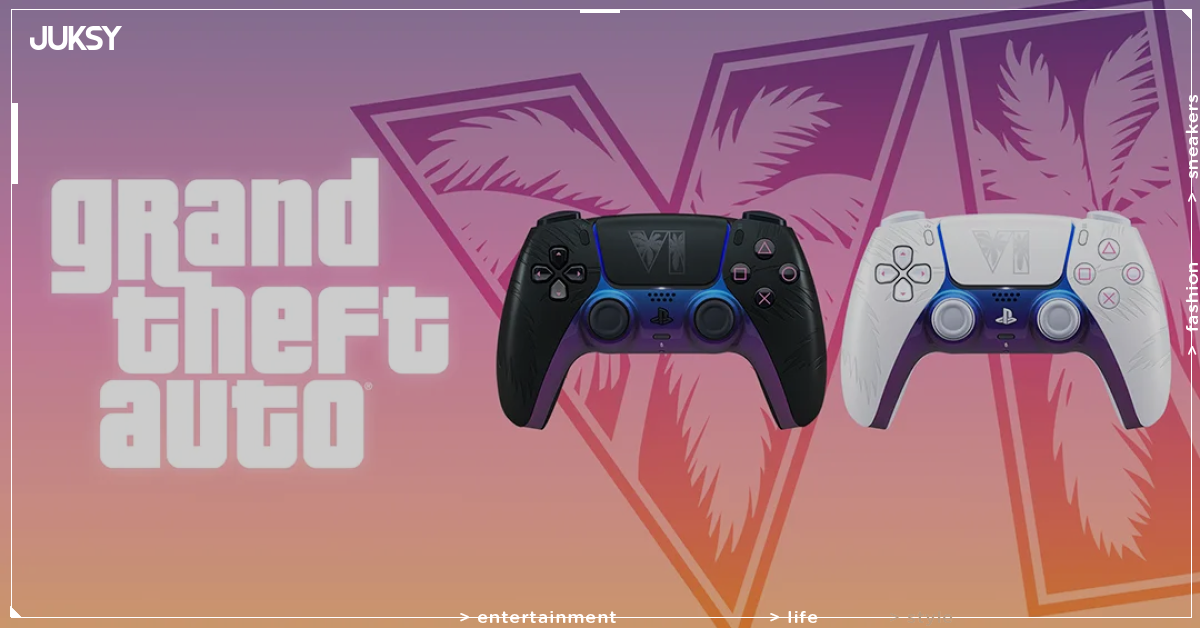 《俠盜獵車手6》限定 PS5 手把來了!Vice City 黑白雙色 DualSense 正式公開