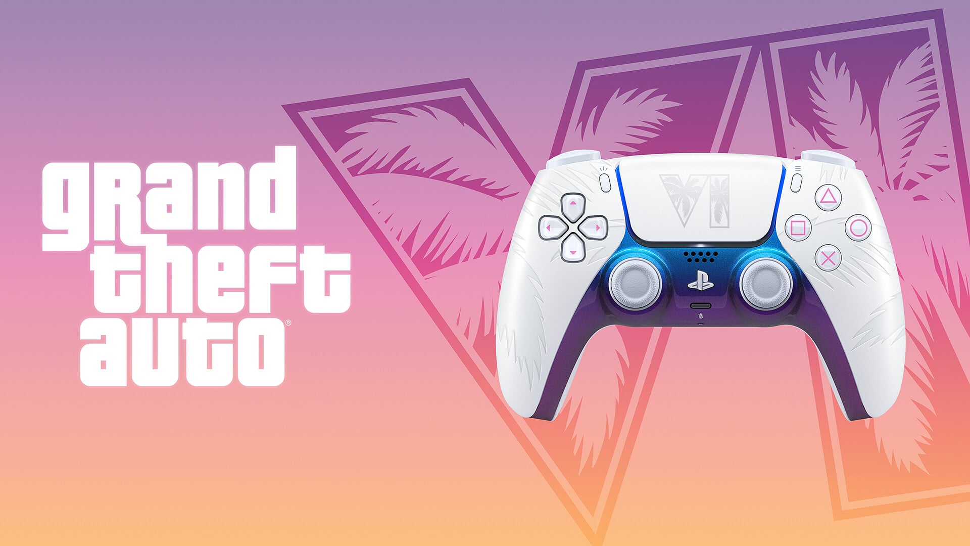 《俠盜獵車手6》限定 PS5 手把來了!Vice City 黑白雙色 DualSense 正式公開