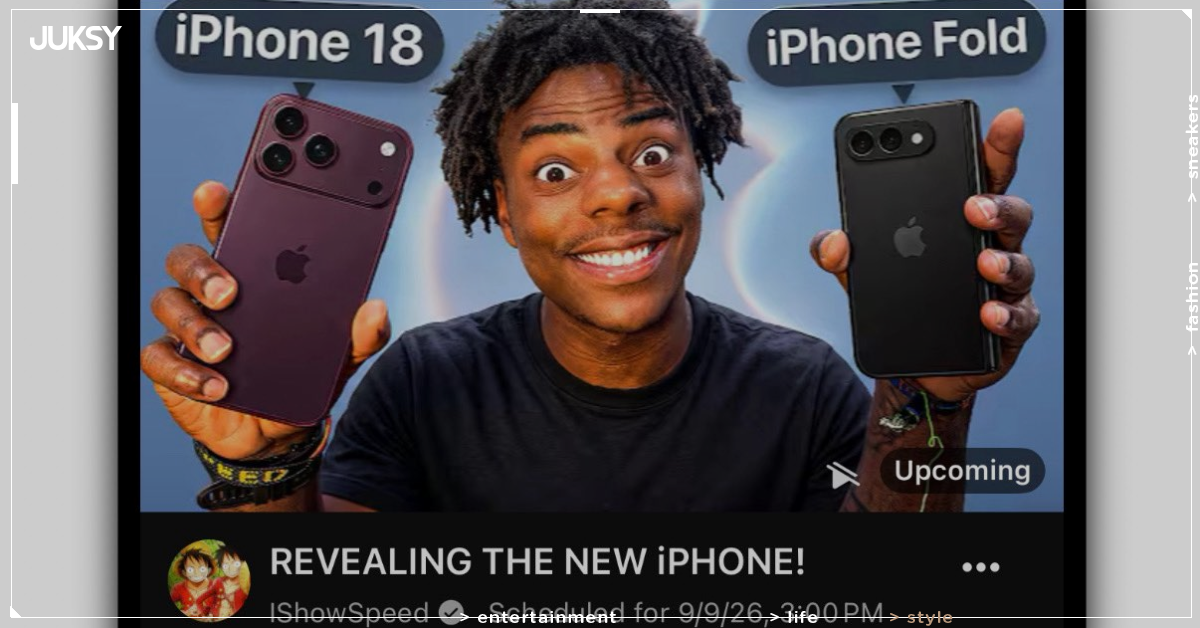 甲亢哥 IShowSpeed 直播預告曝光蘋果新產品?iPhone 18、摺疊機都有望現身引爆話題!