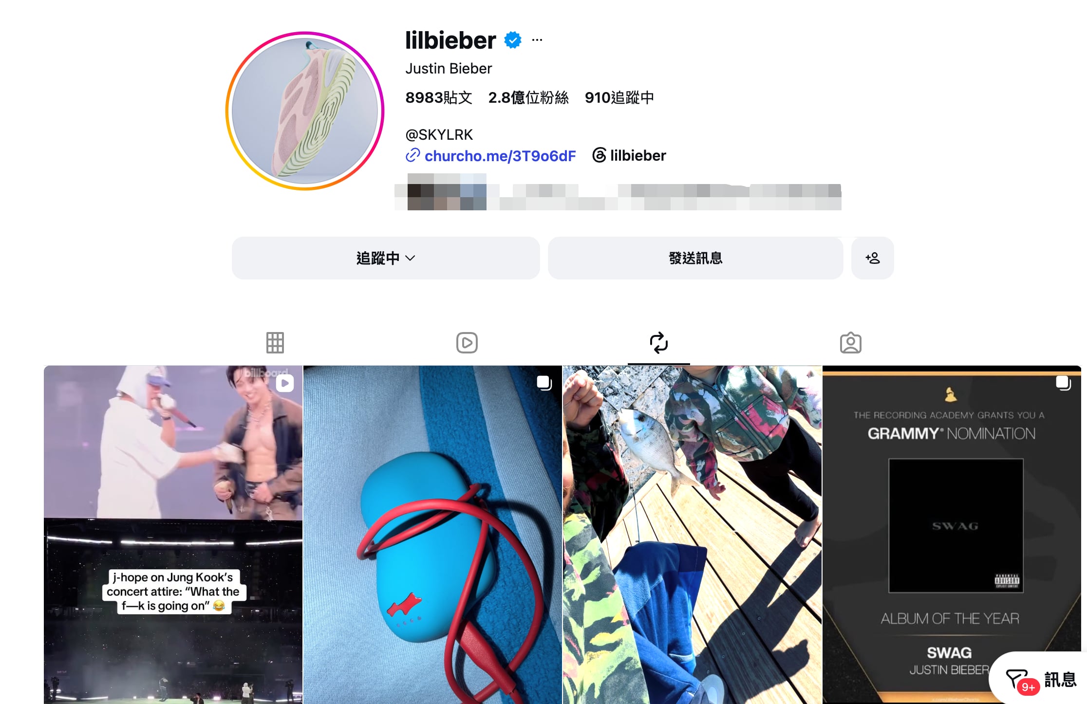 BTS 田柾國演唱會脫衣秀腹肌!小賈斯汀轉發助攻,粉絲嗨:「高雄場可以比照嗎?」