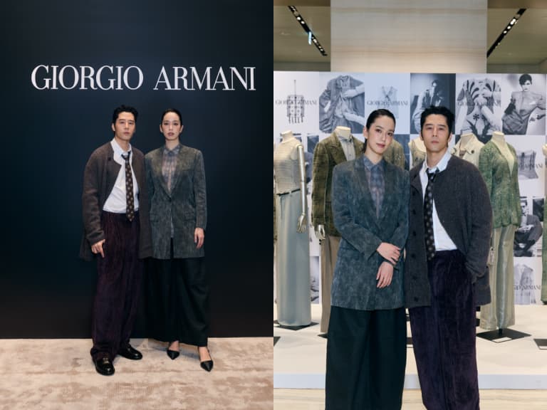 Giorgio Armani 台中旗艦店開幕！陳庭妮、胡宇威盛裝同框，米蘭珍藏檔案首度跨海展出！