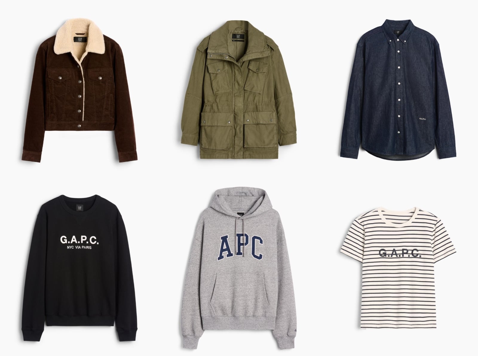 GAP 攜手 A.P.C. 推出聯名系列!台灣門市官網販售時間、37 款限定亮點⋯一次看!