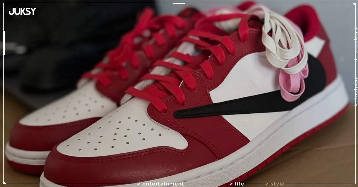 Travis Scott x Air Jordan 1 Low「芝加哥倒勾」曝光!經典紅白配色注入、傳 2027 年登場!