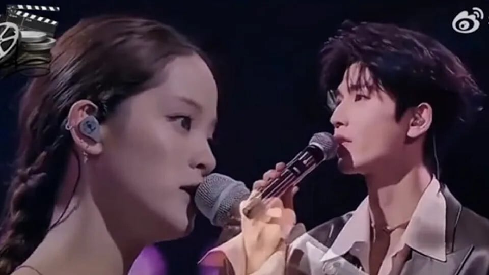 張凌赫、歐陽娜娜合唱!一句「謝謝」沒收音,網友狂問:「假唱?」