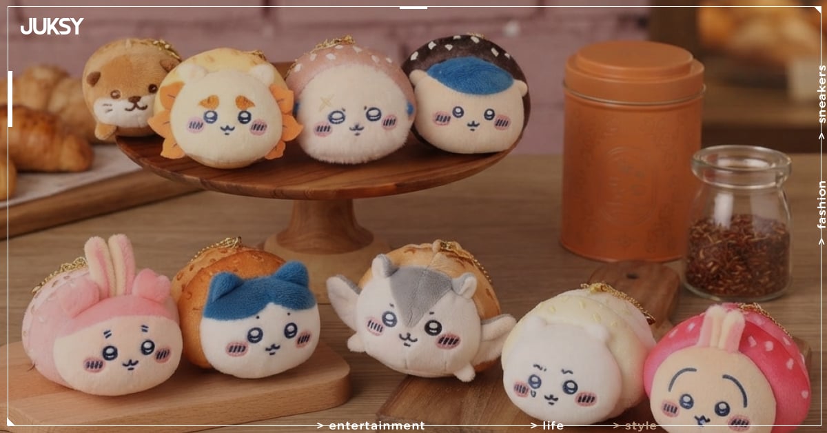 「ちいかわベーカリー」2周年グッズ、コロネになったハチワレたちの限定マスコットや紅茶缶