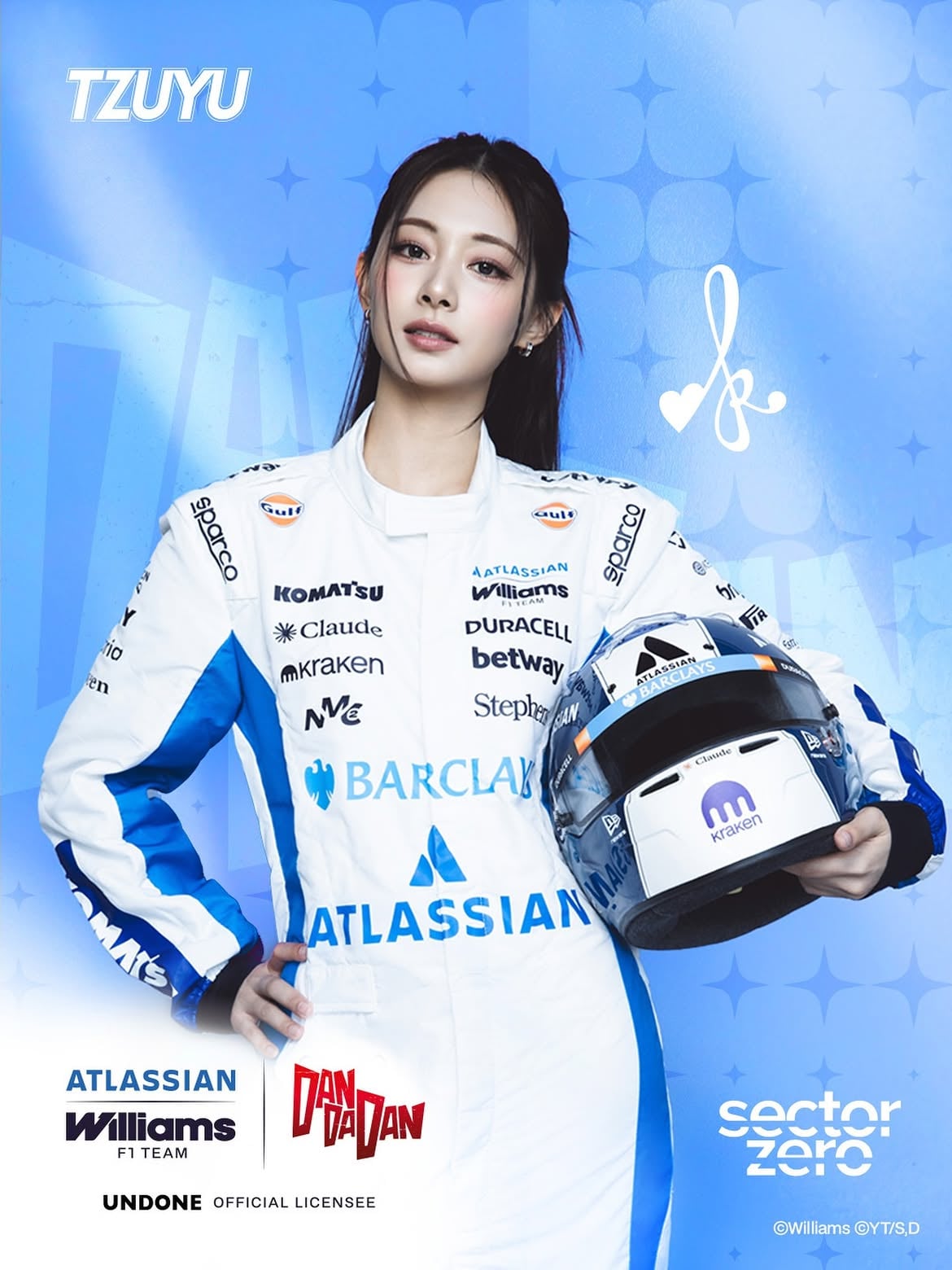 周子瑜跨界F1 Williams Racing！攜手《膽大黨》唱官方主題曲 2027年發行 網讚：完全想不到的合作