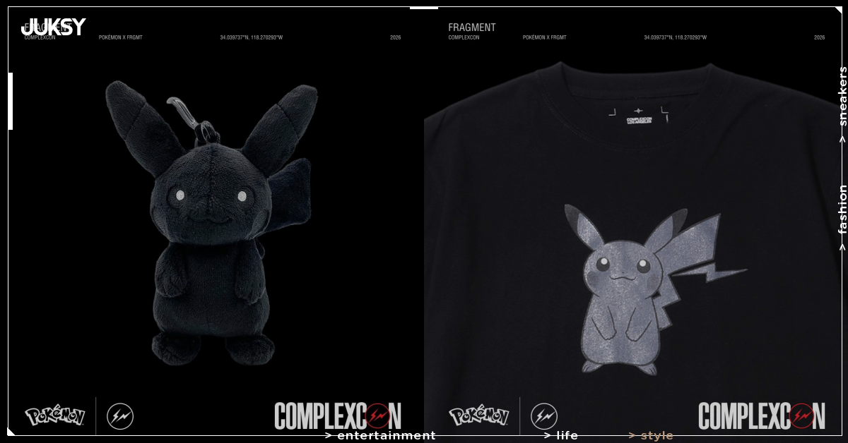 「黑魂寶可夢」又來了!藤原浩 fragment × Pokémon 再度聯手,ComplexCon 2026 限定登場!
