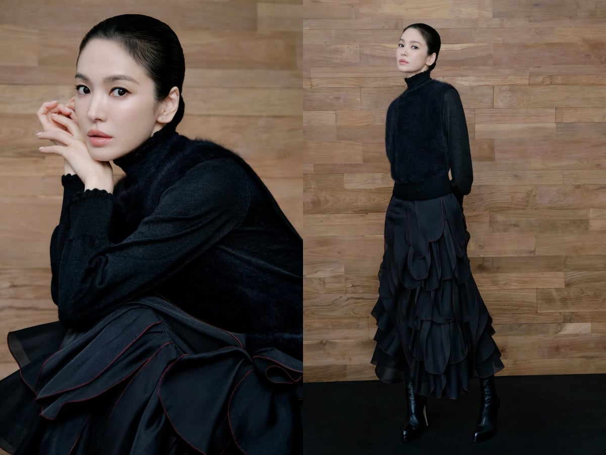 宋慧喬 IG 曬冬季服飾畫報照！全黑造型氣場全開、低馬尾露額頭美貌曝光！