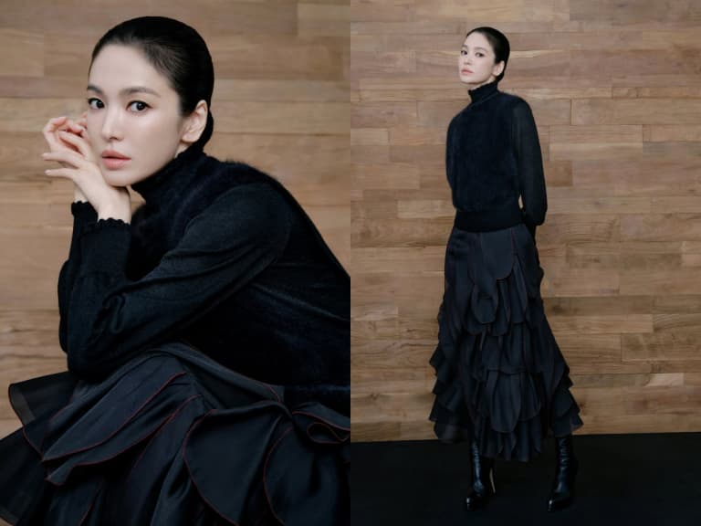 宋慧喬 IG 曬冬季服飾畫報照！全黑造型氣場全開、低馬尾露額頭美貌曝光！