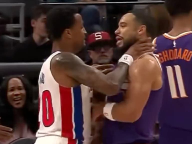 NBA／太陽、活塞熱身賽就有大場面！Brooks 與 Collins 爆發衝突「掐脖」都出來了！
