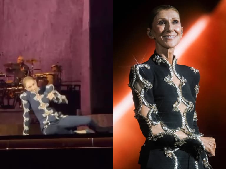 席琳狄翁 Celine Dion 巴黎演唱會突跌倒！她秒起身比讚繼續唱全場看傻 ！