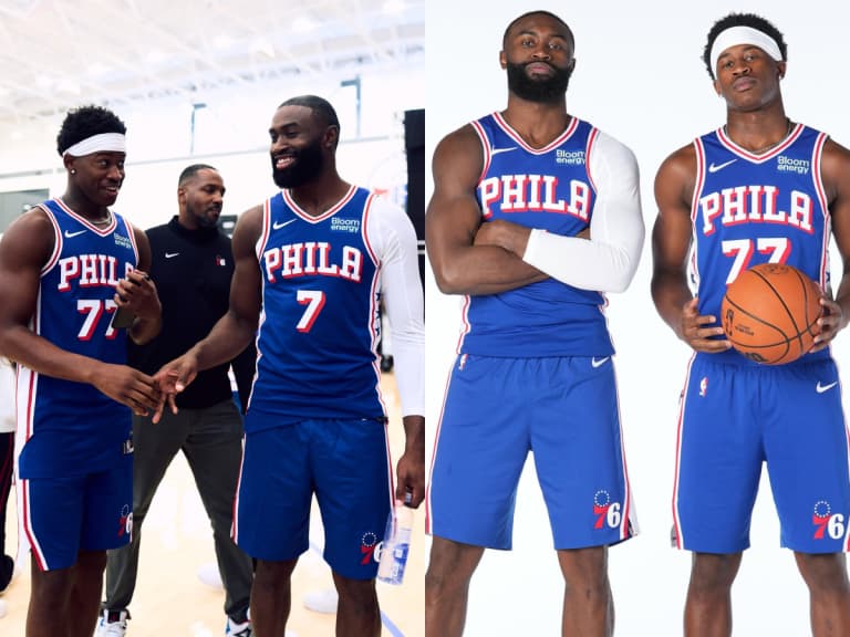 NBA／費城76人 Jaylen Brown 與 VJ Edgecombe 情誼升溫！兩位球星同為選秀第3順位，背號7和77同隊搭檔！
