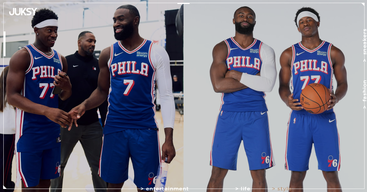 NBA/費城76人 Jaylen Brown 與 VJ Edgecombe 情誼升溫!兩位球星同為選秀第3順位,背號7和77同隊搭檔!