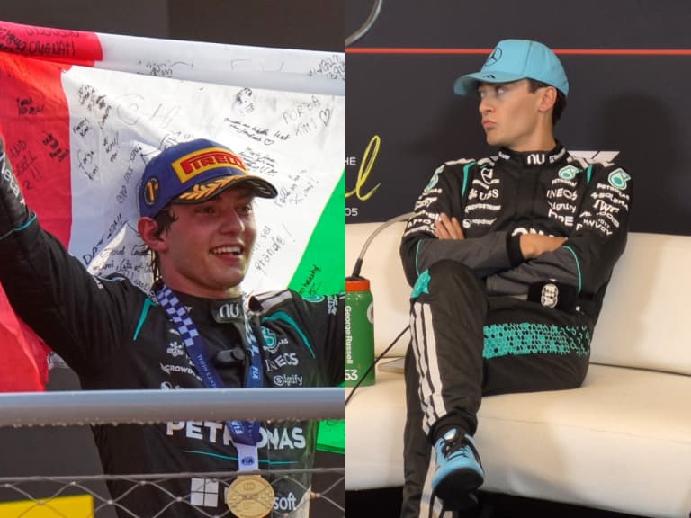 F1／奇米安東內利 Kimi Antonelli、喬治羅素 George Russell 新加坡站變「測試車手」！賓士兩車規格不同！