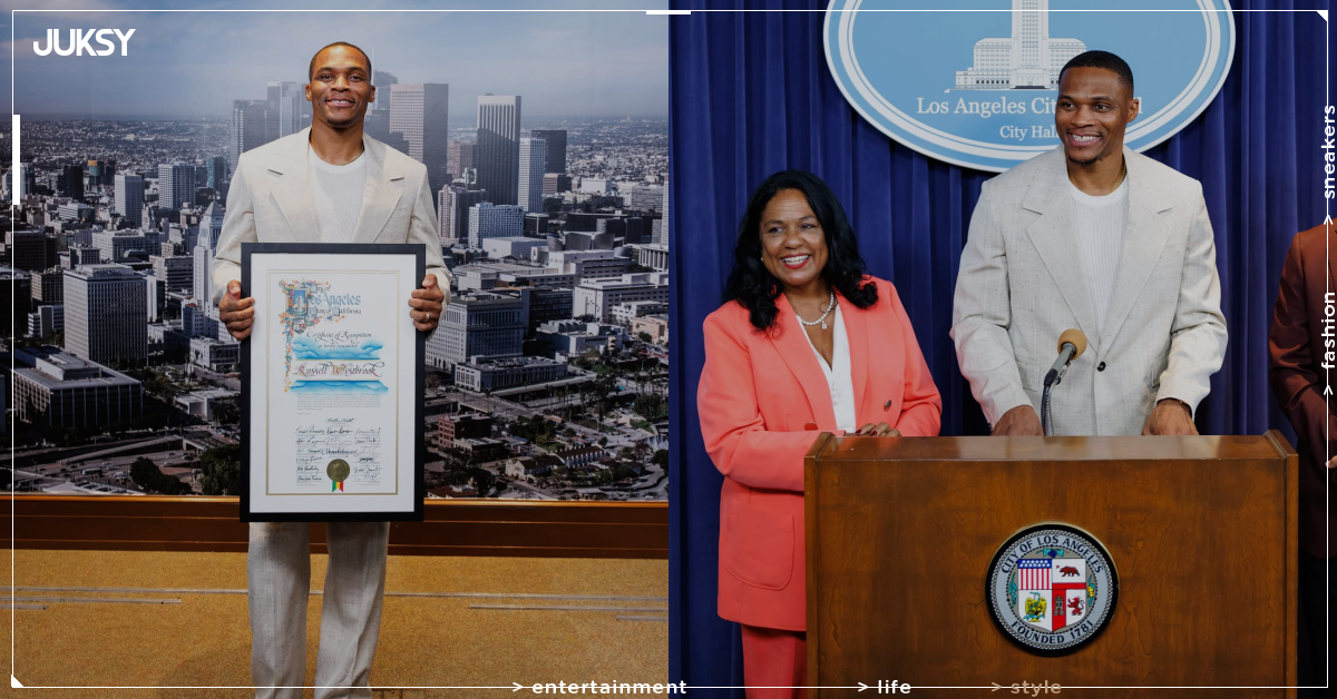 NBA/衛斯特布魯克 Russell Westbrook 獲洛杉磯市議會表揚!10月9日成專屬紀念日,網友喊:「善心龜!」