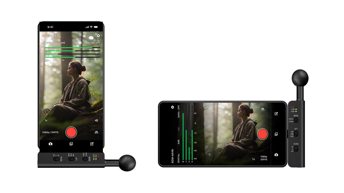Sony 全球首款 Eclipsa Audio 麥克風 ECM-AX10 來了!24 公克超輕量,手機直接錄出 3D 空間音效⋯網喊:拍片根本升級!