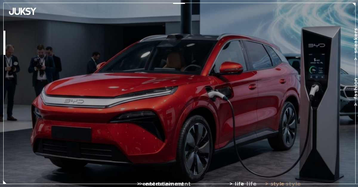 中國 BYD Atto 8 巴黎車展歐洲首秀，閃充5分鐘補電！三排座電動休旅槓上斯柯達 Peaq！