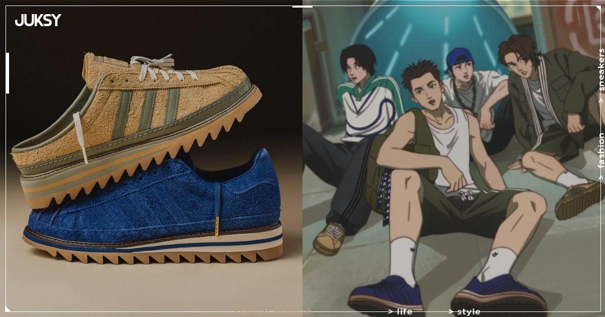 adidas Originals 攜手 CLOT 發表全新 Mule 鞋款!韓團 LNGSHOT 動漫形象演繹!