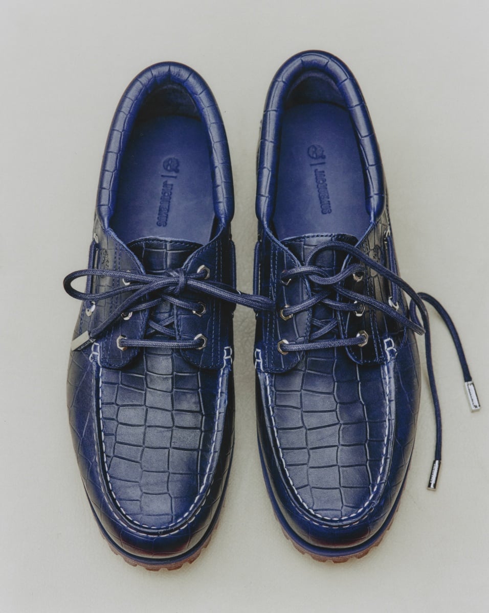 Timberland® x Jacquemus 聯名鱷紋皮革帆船鞋發表!台灣開賣資訊公開、兩款配色一次掌握!