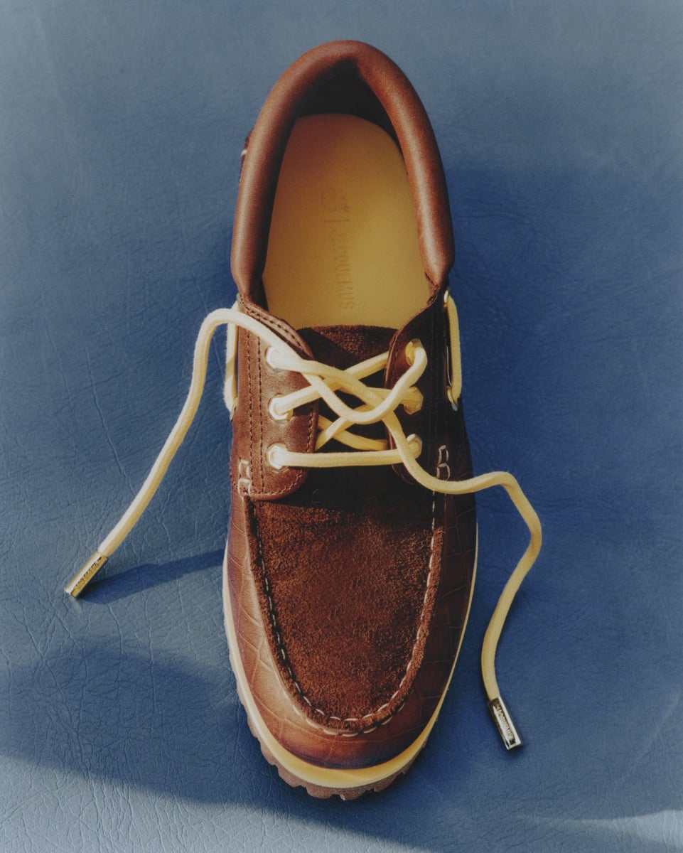 Timberland® x Jacquemus 聯名鱷紋皮革帆船鞋發表!台灣開賣資訊公開、兩款配色一次掌握!