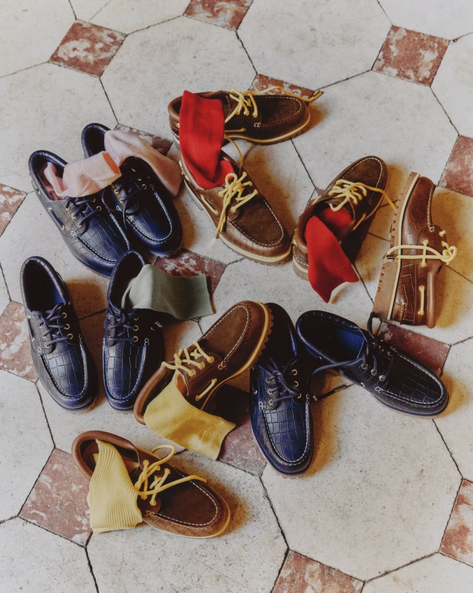 Timberland® x Jacquemus 聯名鱷紋皮革帆船鞋發表!台灣開賣資訊公開、兩款配色一次掌握!