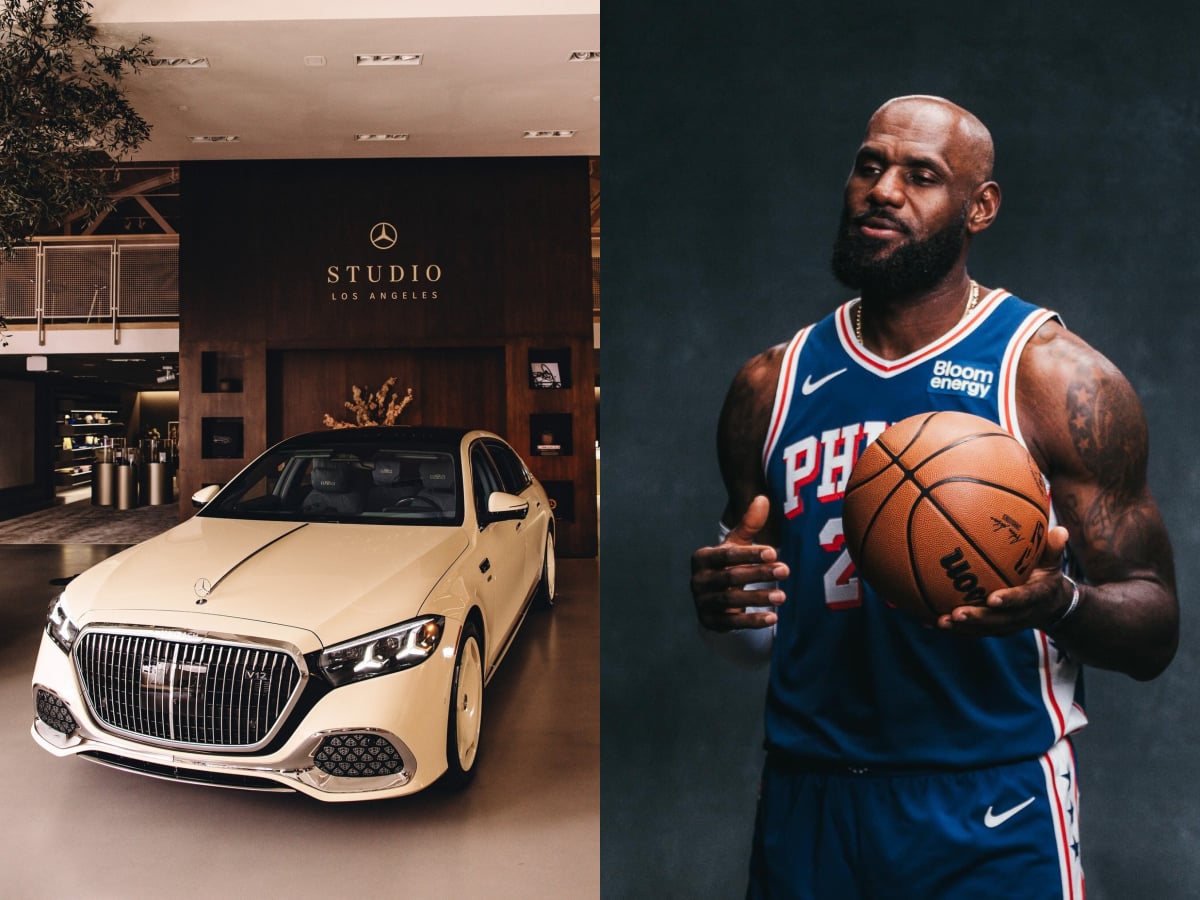 詹皇 LeBron James 聯名設計邁巴赫 S 680 拍賣！象牙白車身配亮藍內裝，款項全數捐出