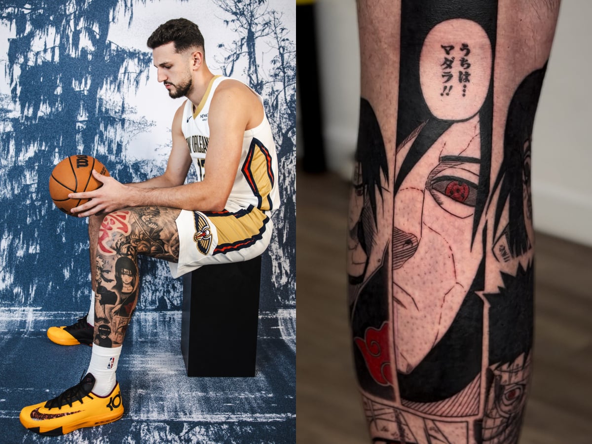 NBA 又一位重度《火影》迷！鵜鶘 Karlo Matković 整條小腿刺成漫畫，鼬、鳴人、佐助、培因全上身